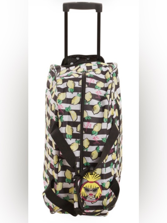 Betsey Johnson Handbags - BETSEY JOHNSON 22” L Fresh Lemons Rolling Weekender Luggage Carry-on Bag NEW NWT